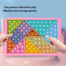 Tangram Push Bubbles Decompression Soft Vent Toys Stress Reliever for Children