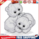 14CT Printed Partial Cross Stitch Handcraft Polar Bear Artwork Wall Decor