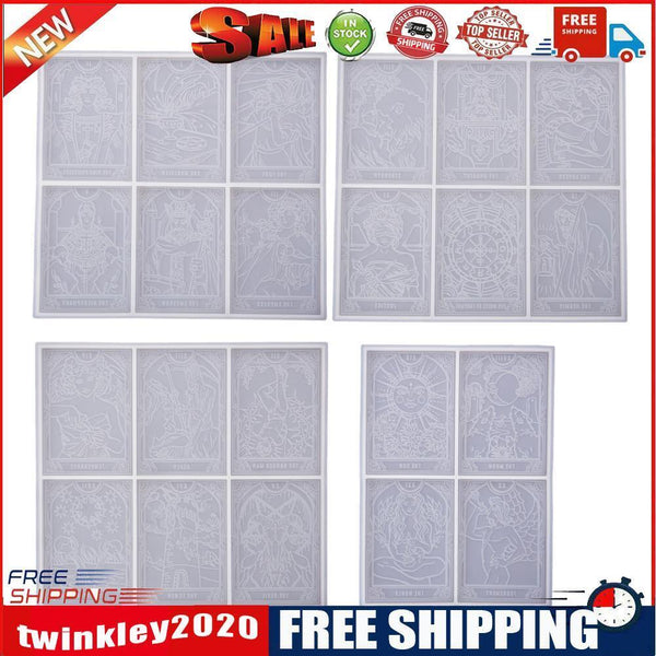 Tarot Card Molds 22 Silicone Full Set Cards Molds for Casting DIY (White)