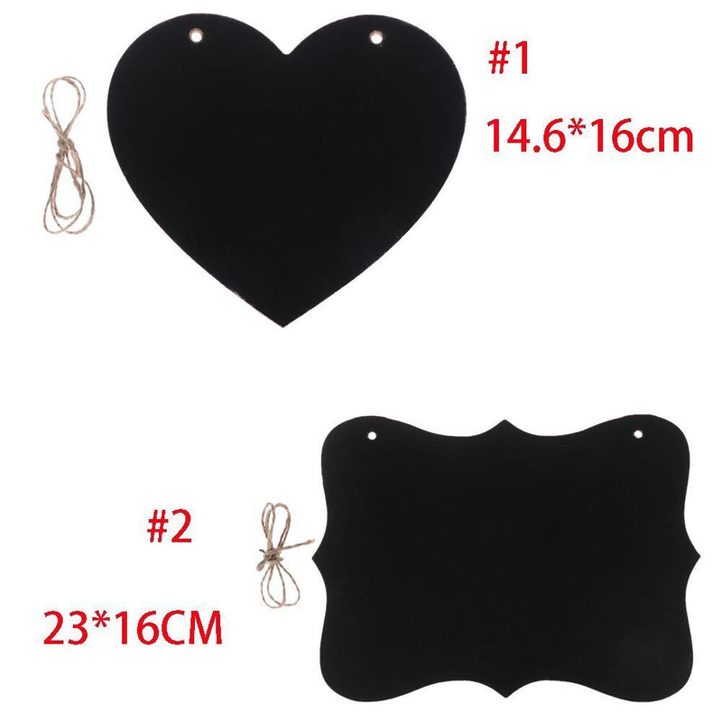 Wedding Memo Sign Message Label Love Heart Chalkboard Wooden Mini Blackboard