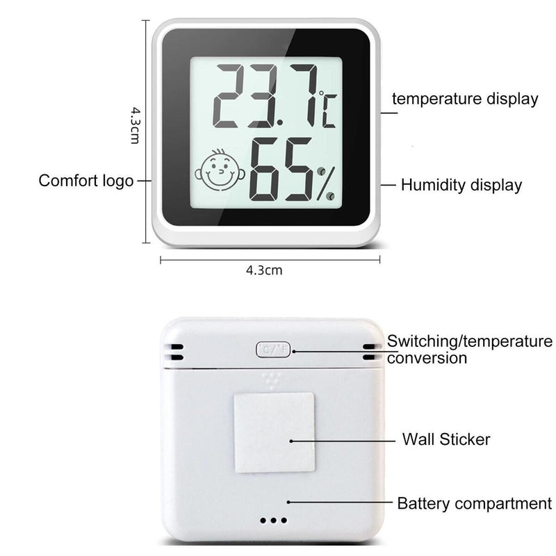 Digital Thermometer Hygrometer Indoor Room Temperature Humidity Meter Sensor~