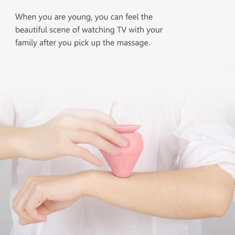 Silicon Massage Cone Solid Adsorption Balls Psoas Muscle Massage (Pink)