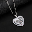 Fashion Love My Daughter Chain Pendant Heart Necklace Family Jewelry Gifts