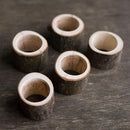 Christmas Patterned Wooden Napkin Rings, Rustic Wooden Napkins