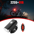 MTB Bike USB Rechargeable Headlight Taillight Set Bicycle Lights (2255+918)