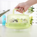 10 inch Round Portable Cake Box Fresh-keeping Case Birthday Decor (Green) Newly