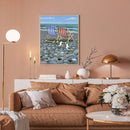 Frameless Oil Paint By Numbers Beach Chair DIY Canvas Picture Craft Kit