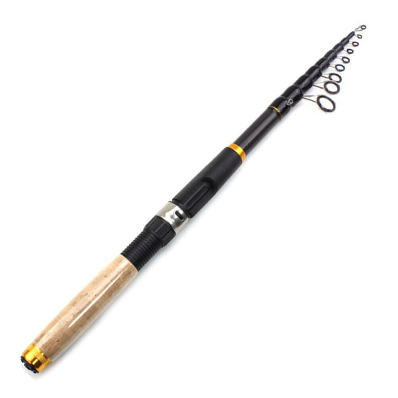 Ultra Short Telescopic Mini Spinning Fishing Rod Carbon Fiber Pole (3.6m)
