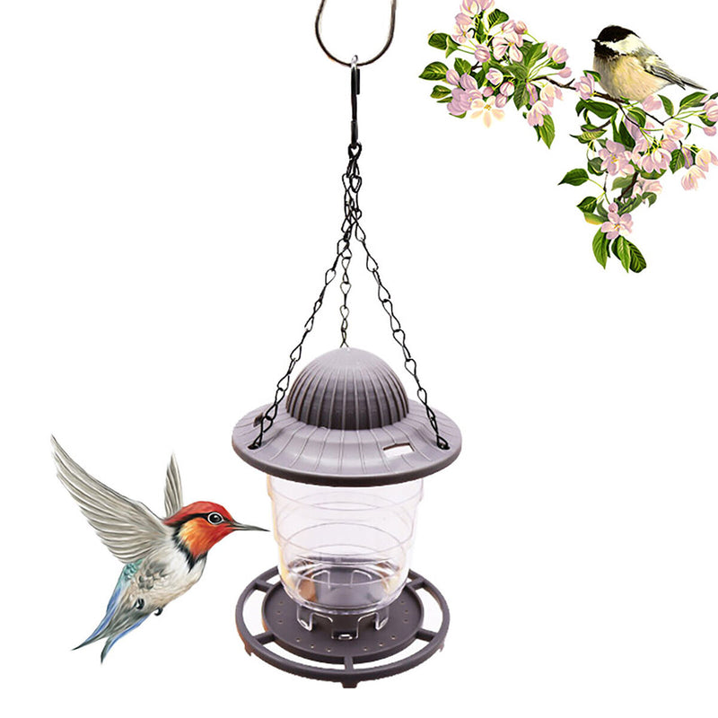 Hummingbird Feeder Foldable Hanging Bird Feeder Tray Garden Decor (Grey)
