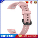 Silicone Wrist Strap Band w/Steel Buckle for Huawei Honor Band 5/4 (Pink)