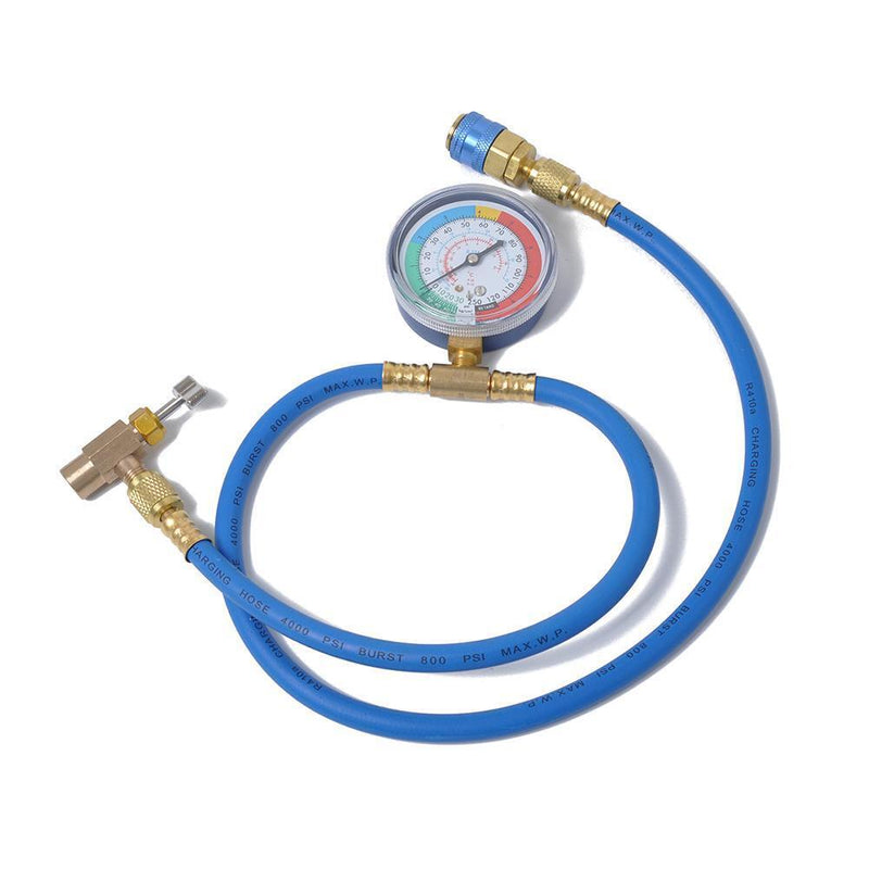 Asipropic Car AC Air Conditioning Coolant R134 A Recharge Hose w/pressure gauge