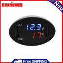 3 in 1 Dual USB Car Charger, LED Digital Car Voltage Meter Thermometer Temp