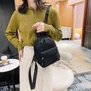 Fashion Women Pure Color Rucksack Female Preppy Style Casual Mini Nylon Knapsack