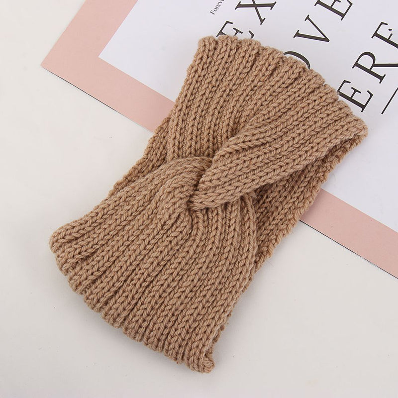 Wrap Knitted Headband Hair Accessories Ear Warmer Headband Cross Knot Hairband