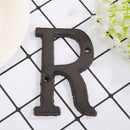 Metal Letters Cast Iron House Sign Doorplate DIY Cafe Wall Decoration (R) Newly