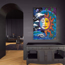 Sun Moon Full Round Drill 5D Mosaic Diamond Painting Picture of Rhinestone Kit