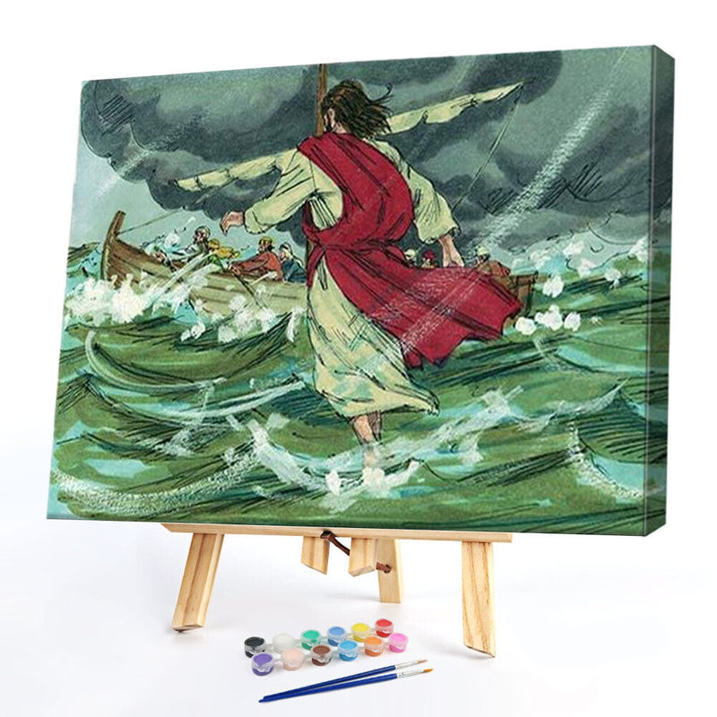 Waves Redemption Oil Paint By Numbers Kits DIY Home Decoration Gift Unframe