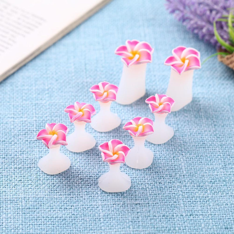 8pcs/set Silicone Toe Separator Salon Polish Manicure Pedicure Tool(Pink) Newly
