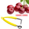 Stainless Steel Cherry Olive Corer Fruits Core Remover Seed Pitter (Yellow)