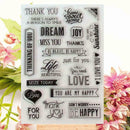 Happy Birthday Silicone Clear Stamp Transparents Rubber Scrapbookings DIY U7G4