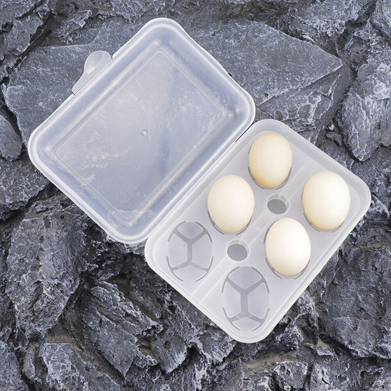 6 Slots Egg Storage Box Portable Egg Tray Holder Container for Outdoor Camping