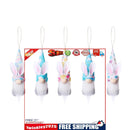 Bunny Gnome Spring Easter Swidish Tomte Dwarf Hanging Ornament 5 Pcs (2)