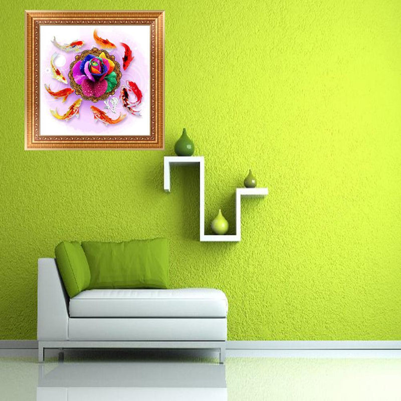 Flowers Animals 5D Diamond Painting DIY Embroidery Craft Fish Cross Stitch Canvas