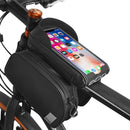 1.5L Touch Screen Bike Front Frame Top Tube Phone Sunshade Double Side Bag