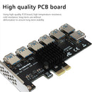 EUX1070 PCI-E 1x 1 to 7 Multiplier for Mining PCI Express USB3.0 Expansion Card