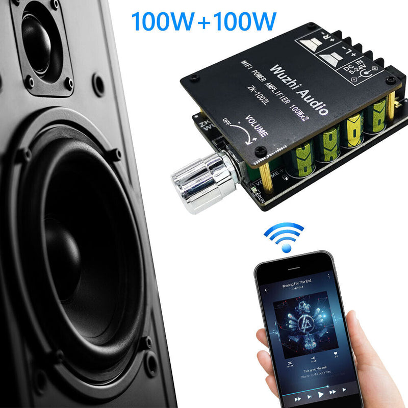 ZK-1002L Dual Channel 2x100W Audio Power Amplifier Board Stereo Amp with Filter
