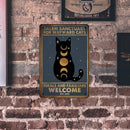 Lunar Eclipse Cat Retro Metal Plate Tin Sign Plate for Bar Pub Club Cafe Crafts
