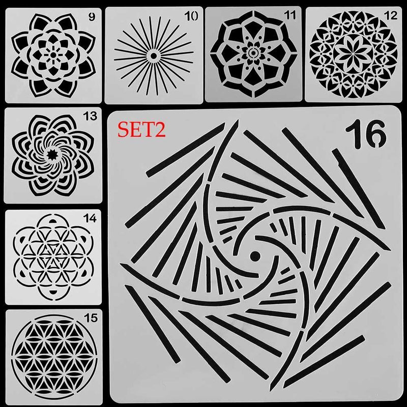 DIY Craft Painting template Mandala Auxiliary Layering Stencils Scrapbooking