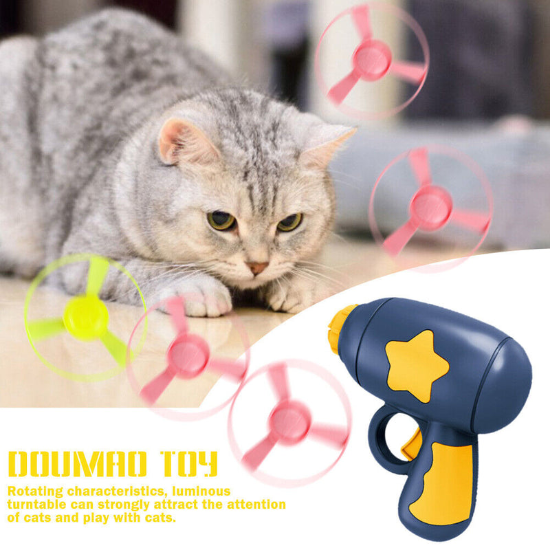 Cats Interactive Toys Flying Saucer Luminous Dragonfly Discs Training Supplie
