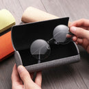 Spectacle Case Folding Eyewear Case Oval Glasses Box Sunglasses Protector