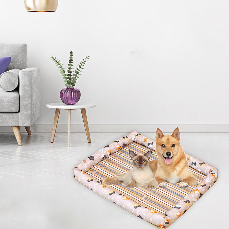 Dog Mat Cooling Summer Pad Cat Waterproof Blanket Nest Kennel Bed (Cat S) Newly