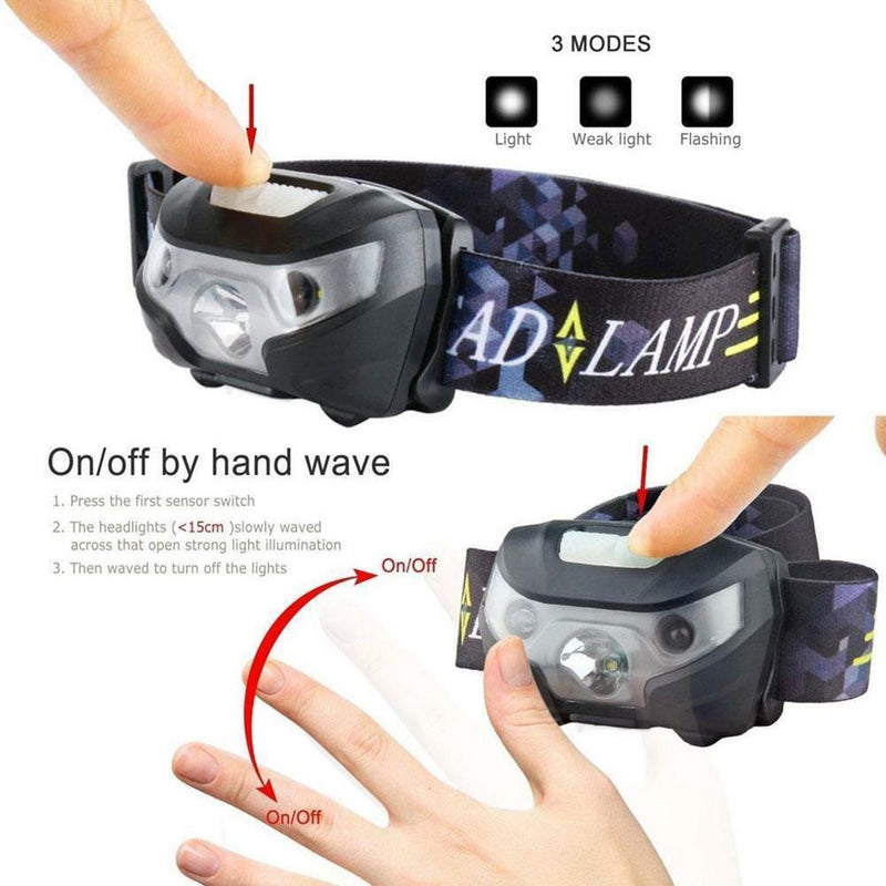 Super Bright Waterproof Head Torch Headlight USB Rechargeable LED Headlamp hot.