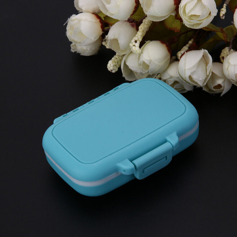 3 Grids Portable Pill Box Medicine Jewelry Storage Case Container(Blue)