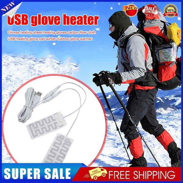 USB Heated Gloves Pad Portable Electric Heating Pad Lightweight Winter Hand Warm