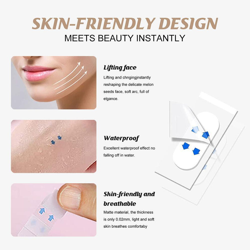 120pcs Invisible Thin Face Stickers V Shape Chin Line Sagging Lift Patch