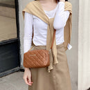 Female Solid Color Crossbody Bag Women Lattice Trending Small Capacity Handbag