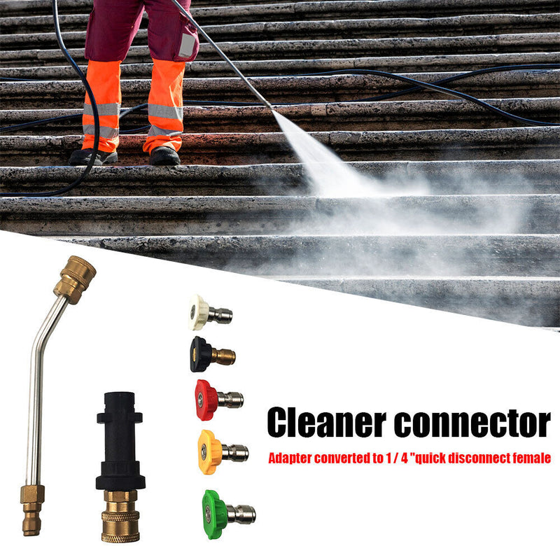 Pressure Washer Gun Adapter + Extension Wand + 5 Tips for Karcher K2-K7 Newly