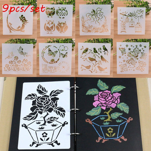 DIY Craft Stamp Scrapbooking Embossing Template Layering Stencils Wall Painting