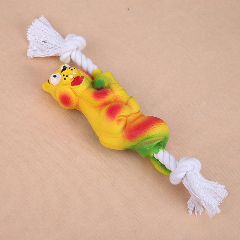 Rope Latex Chew Sound Squeeze Resistant Koala Dog Pet Molars Toys(Yellow)