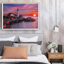 Seaside Lighthouse Frameless Oil Paint by Numbers Kit Handpainted Picture Newly
