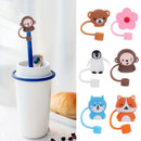 Proof Silicone Straw Plug Cup Accessories Drinking Dust Cap Cartoon Plugs Cover