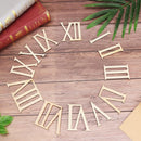 Craft Pieces Home Decorations Wood Chip Wooden Roman Numerals Clock Accessories