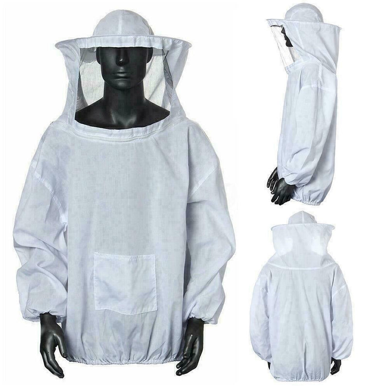 Beekeeper Beekeeping Jacket Protective Veil Smock Bee Clothes Equipment L4Q0
