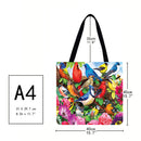 Birds Printed Shoulder Shopping Bag Casual Large Tote Handbag (40*40cm)