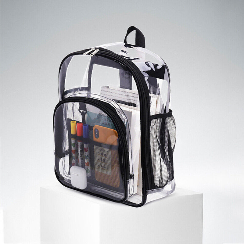 Travel Solid Transparent Storage Bag PVC Large Capacity Clear Shoulder Backpack