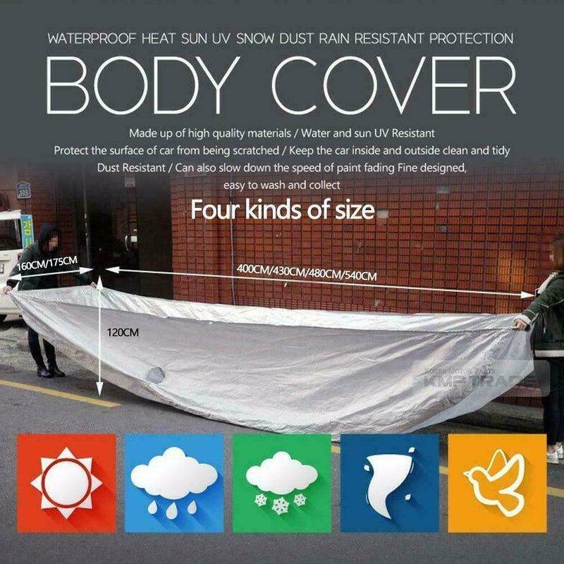 Car Full Cover Waterproof UV Dust Rain Resistant Fit XL For Large Cars,Size B6G6